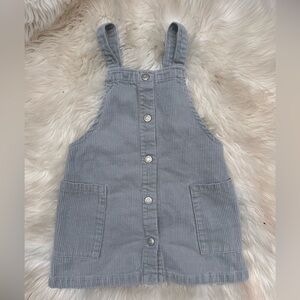 Zara Light Gray Corduroy Pinafore size 3-4T